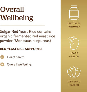 Solgar Red Yeast Rice 600Mg. 120 Capsulas