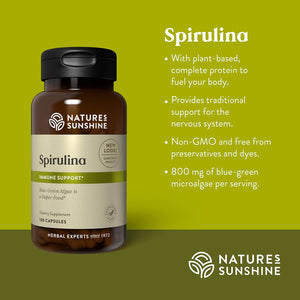 Nature's Sunshine Spirulina 100 Capsulas