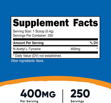 Nutricost Pure N-Acetyl L-Tyrosine 100Gr.