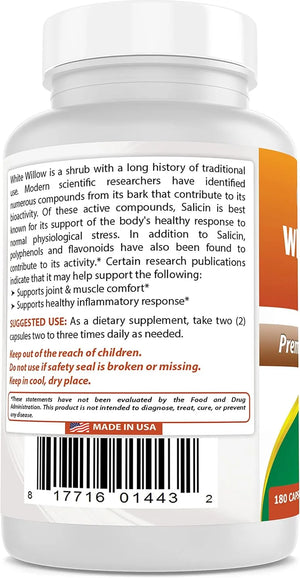BEST NATURALS - Best Naturals White Willow Bark 400Mg. 180 Capsulas - The Red Vitamin MX - Suplementos Alimenticios - {{ shop.shopifyCountryName }}