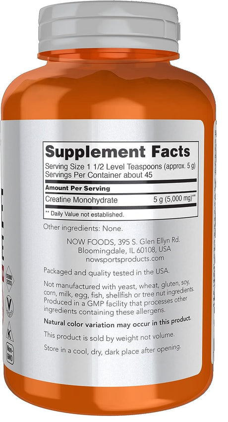 NOW Sports Nutrition Creatine Monohydrate Powder 227Gr.