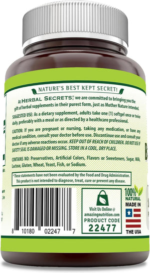 Herbal Secrets Bilberry Extract 1000Mg. 120 Capsulas Blandas