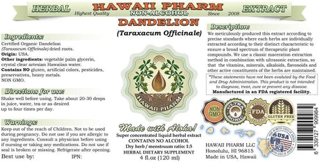 Hawaii Pharm Dandelion Alcohol-Free Liquid Extract 2 Fl.Oz.