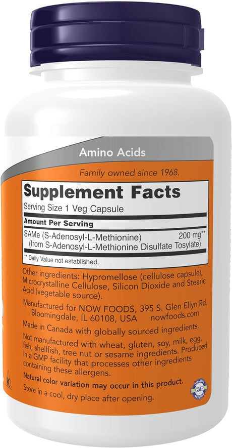 NOW Supplements SAMe 200Mg. 120 Capsulas