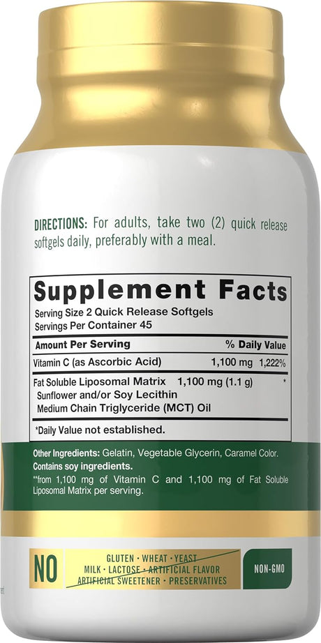 Carlyle Liposomal Vitamin C 2200Mg. 90 Capsulas Blandas