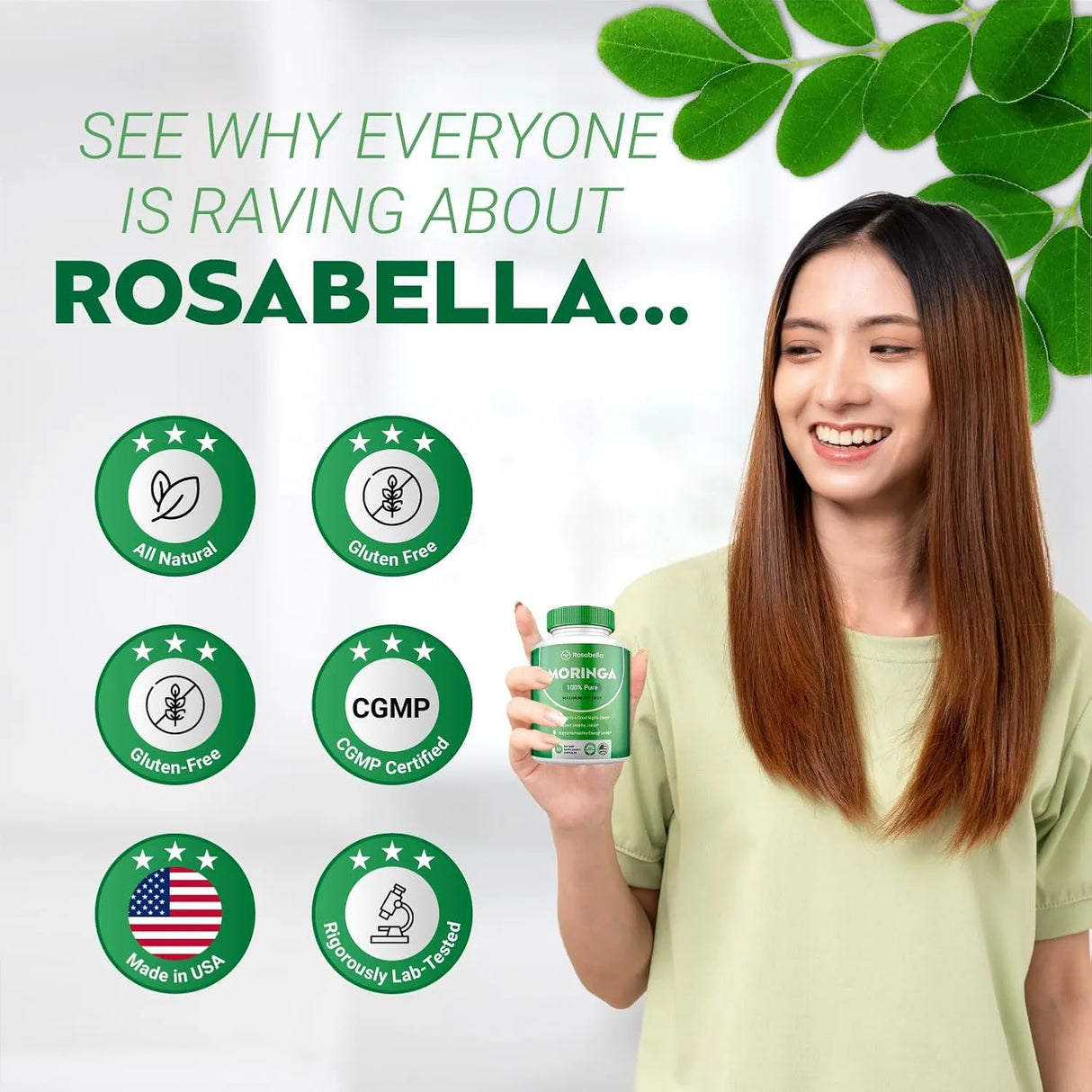 ROSABELLA - Rosabella Moringa 60 Capsulas - The Red Vitamin MX - Suplementos Alimenticios - {{ shop.shopifyCountryName }}