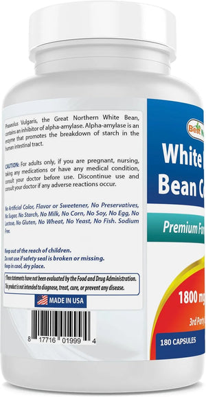 BEST NATURALS - Best Naturals White Kidney Bean Complex 1800Mg. 180 Capsulas - The Red Vitamin MX - Suplementos Alimenticios - {{ shop.shopifyCountryName }}