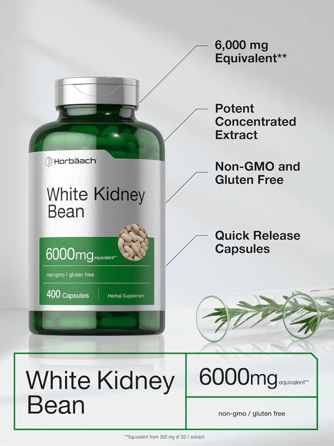 HORBAACH - Horbaach White Kidney Bean Extract 6000Mg. 400 Capsulas - The Red Vitamin MX - Suplementos Alimenticios - {{ shop.shopifyCountryName }}
