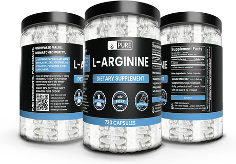 Pure Original Ingredients L-Arginine 750 Capsulas