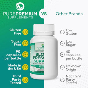 PUREPREMIUM SUPPLEMENTS - PurePremium Blood Pressure 90 Capsulas - The Red Vitamin MX - Suplementos Alimenticios - {{ shop.shopifyCountryName }}
