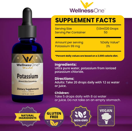WellnessOne Liquid Potassium Supplement 50Ml.