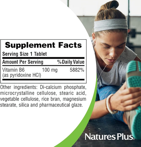 Nature's Plus Vitamin B-6 100Mg. 90 Tabletas