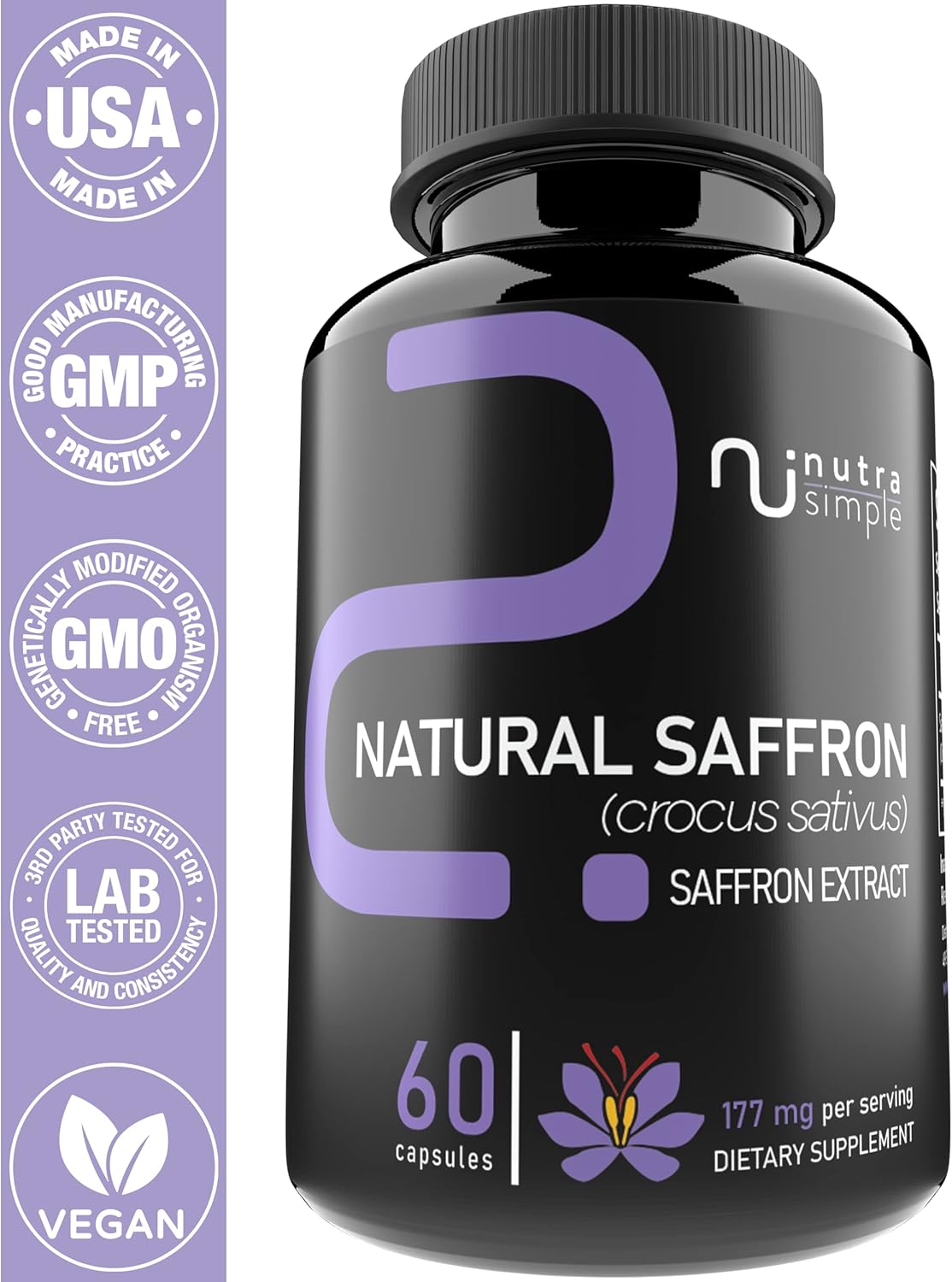 Nutra Simple Saffron 177Mg. 60 Capsulas