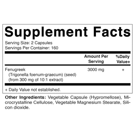 Vitamatic Fenugreek 3000Mg. 320 Capsulas
