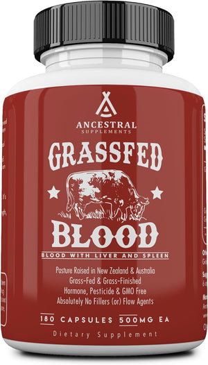 Ancestral Supplements Grass Fed Blood 180 Capsulas