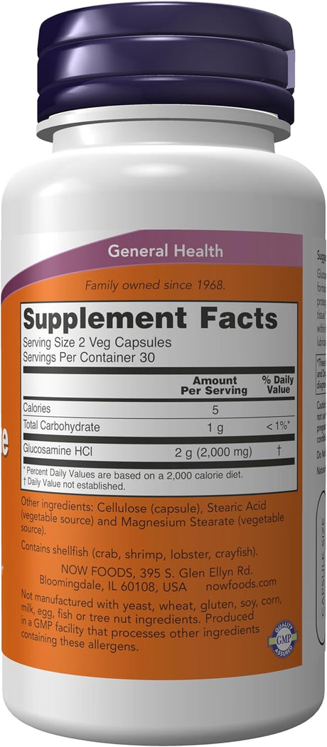 NOW Supplements Glucosamine '1000' 60 Capsulas