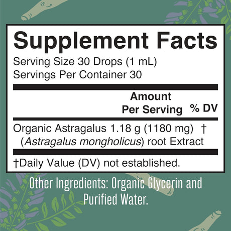 MaryRuth Organics Astragalus Root 1 Fl. Oz.