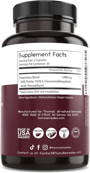 THOMAS - Thomas' all-natural Remedies Tudca 1000Mg. 60 Capsulas - The Red Vitamin MX - Suplementos Alimenticios - {{ shop.shopifyCountryName }}