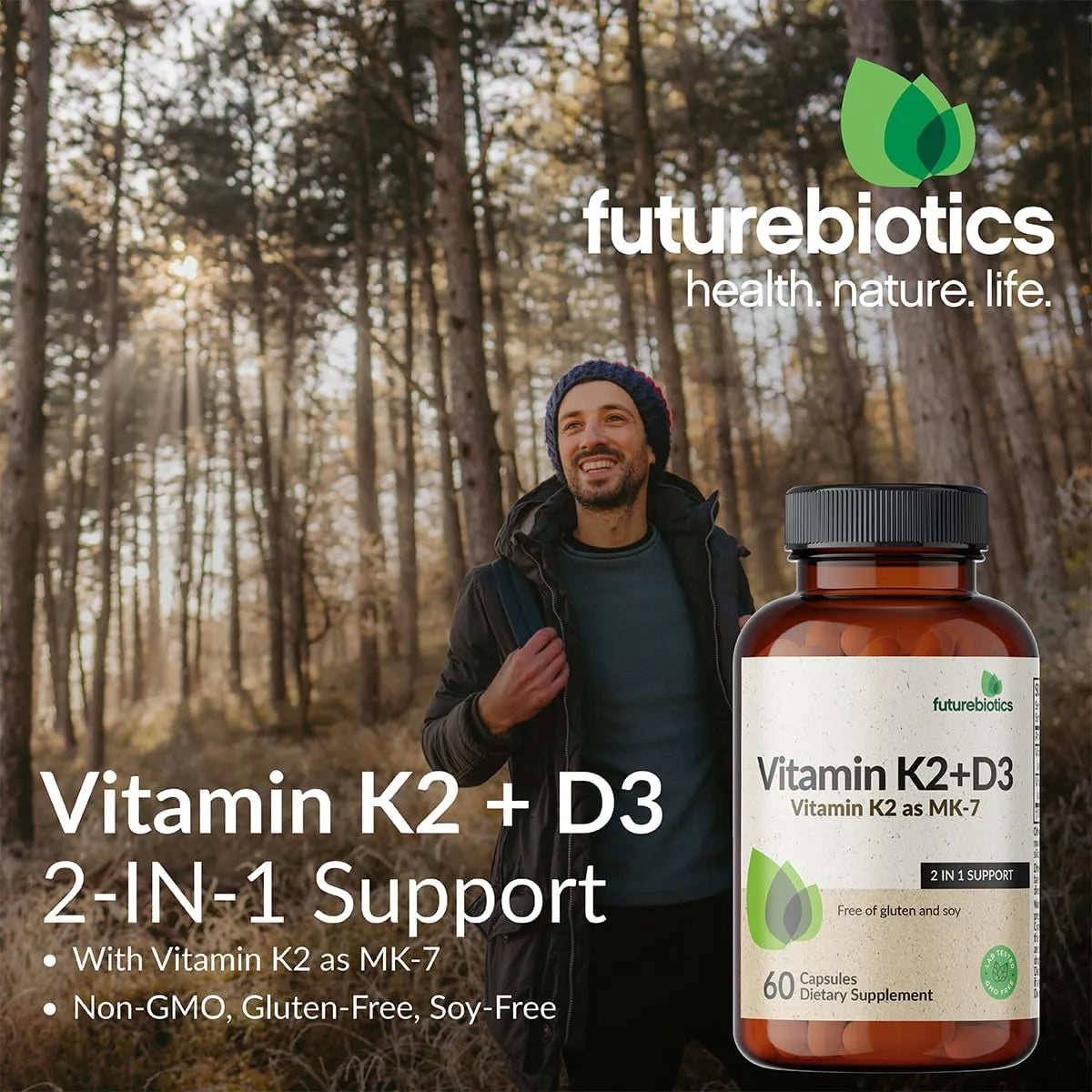 FUTUREBIOTICS - Futurebiotics Vitamin K2 MK7 with D3 250 Capsulas - The Red Vitamin MX - Suplementos Alimenticios - {{ shop.shopifyCountryName }}