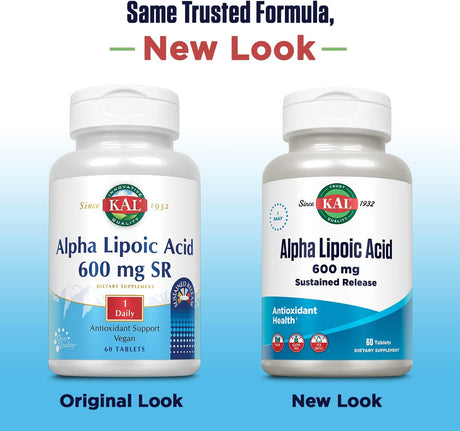 KAL Alpha Lipoic Acid 600Mg. 60 Tabletas