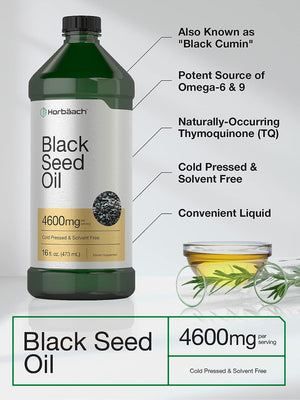 Horbaach Black Seed Oil 4600Mg. 473Ml.