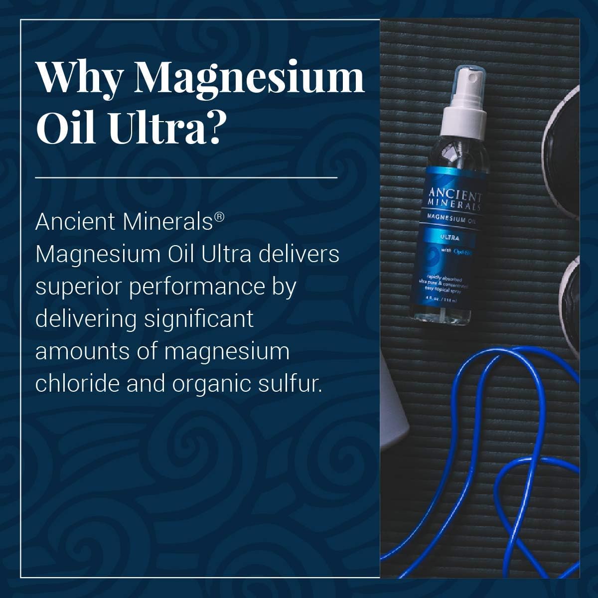 Ancient Minerals Magnesium Oil Spray Ultra with MSM 237Ml.