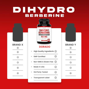 DORADO NUTRITION - Dorado Nutrition Dihydroberberine 100Mg. 60 Capsulas - The Red Vitamin MX - Suplementos Alimenticios - {{ shop.shopifyCountryName }}
