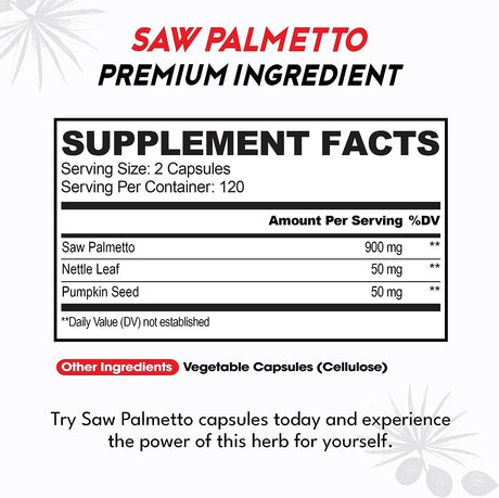 Agobi Saw Palmetto Supplement 1000Mg. 240 Capsulas