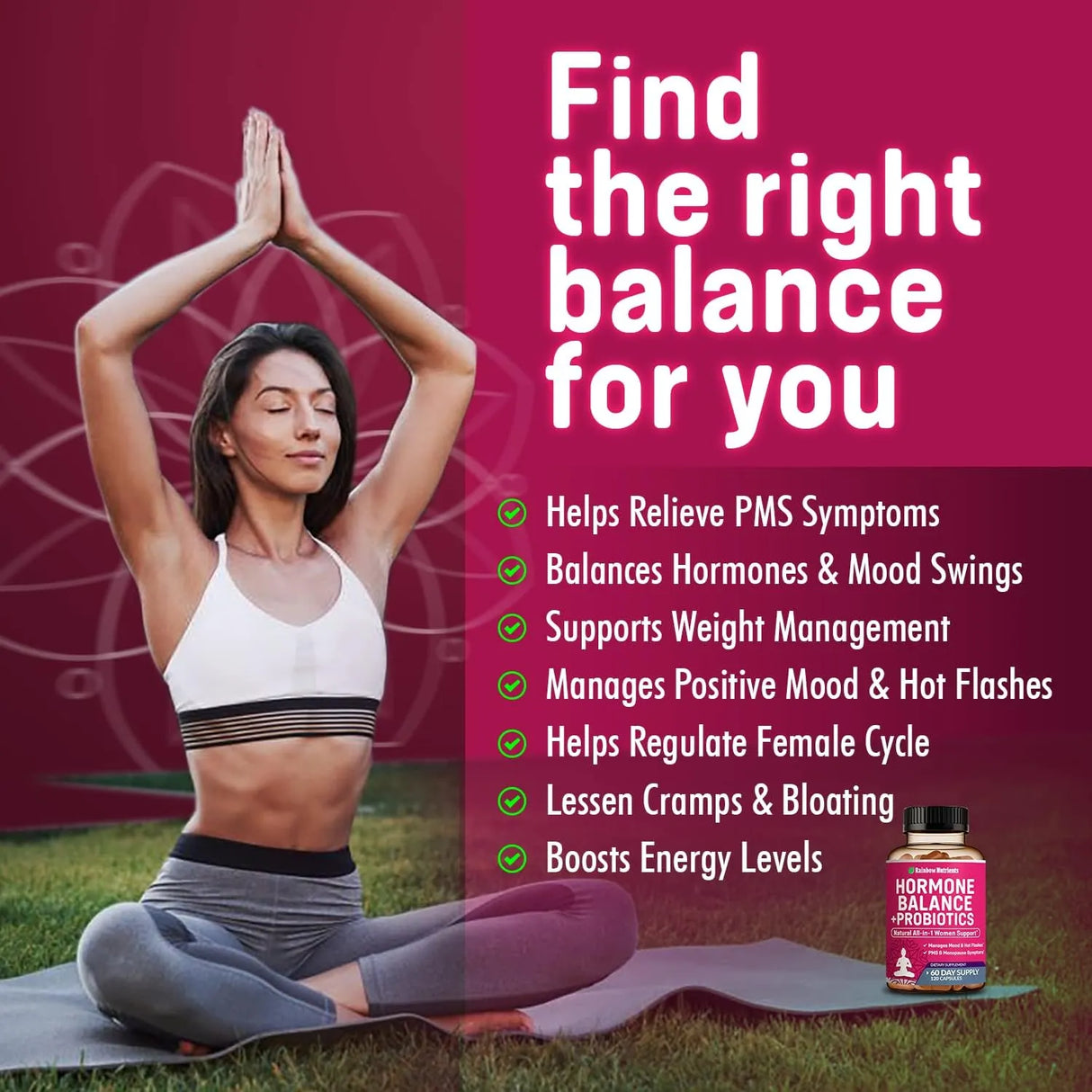 RAINBOW NUTRIENTS - Rainbow Nutrients Hormone Balance + Probiotics for Women 120 Capsulas - The Red Vitamin MX - Suplementos Alimenticios - {{ shop.shopifyCountryName }}