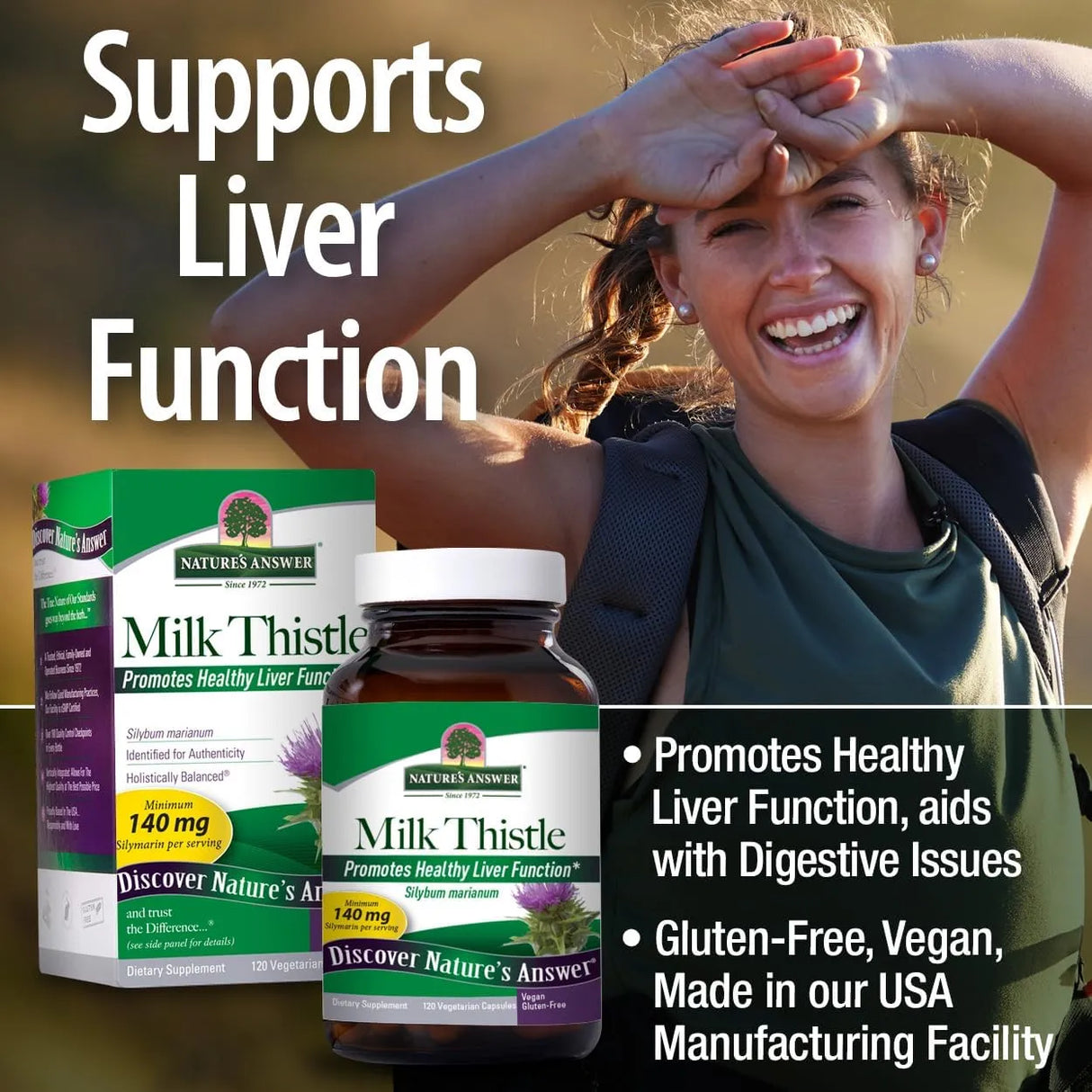 NATURE´S ANSWER - Nature's Answer Milk Thistle 120 Capsulas - The Red Vitamin MX - Suplementos Alimenticios - {{ shop.shopifyCountryName }}