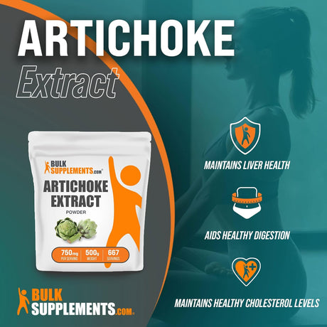 Bulk Supplements Artichoke Extract Powder 500Gr.
