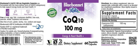 BlueBonnet CoQ-10 100Mg. 60 Capsulas Blandas