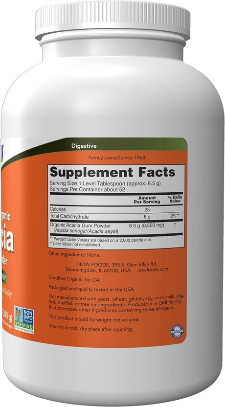 NOW Supplements Acacia Pure Powder 340Gr.