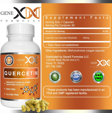 GENEX Quercetin 500Mg. Supplement 60 capsulas