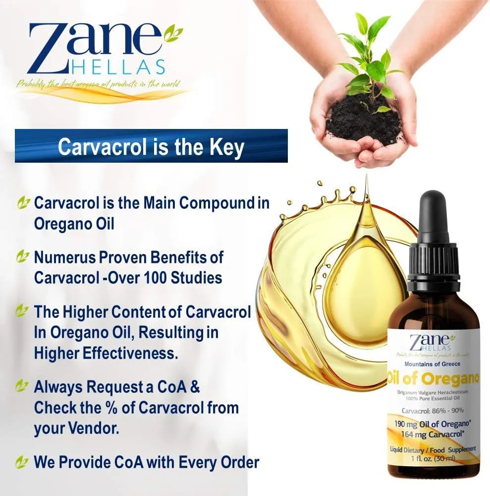 ZANE HELLAS - Zane Hellas 190Mg. Oregano Oil 1 Fl.Oz. - The Red Vitamin MX - Suplementos Alimenticios - {{ shop.shopifyCountryName }}