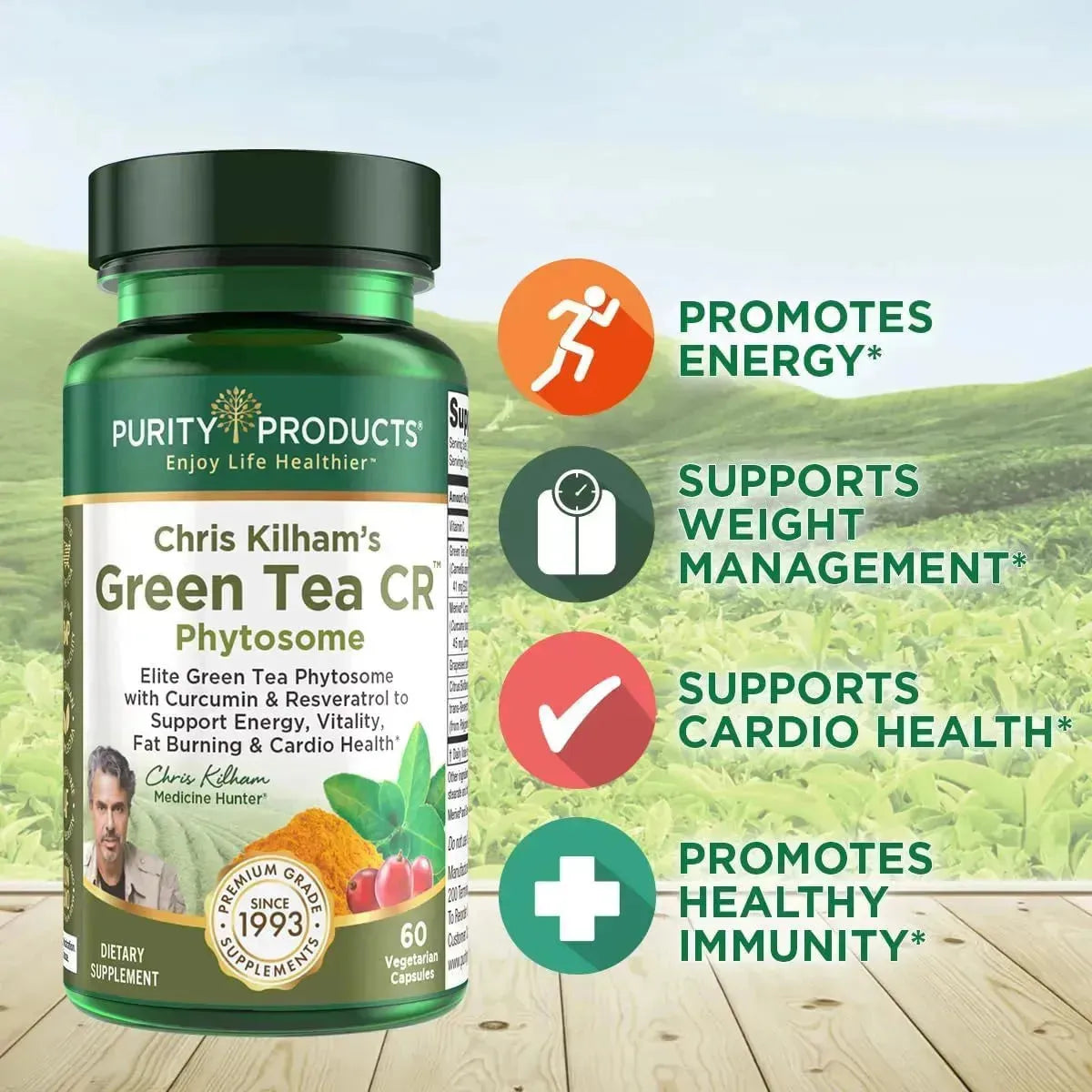 PURITY PRODUCTS - Purity Products Green Tea CR w/Phytosome 60 Capsulas - The Red Vitamin MX - Suplementos Alimenticios - {{ shop.shopifyCountryName }}