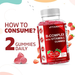 VITAMATIC - Vitamatic Vitamin B Complex Gummies with Vitamin C 60 Gomitas 2 Pack - The Red Vitamin MX - Suplementos Alimenticios - {{ shop.shopifyCountryName }}