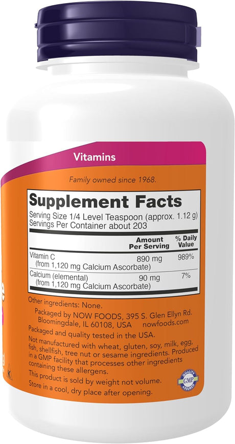 NOW Supplements Calcium Ascorbate Powder 227Gr.