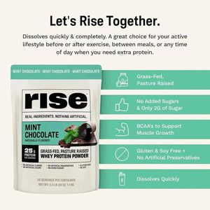 RISE - Rise Whey Protein Powder Grass Fed Mint Chocolate 1.1 Kg. - The Red Vitamin MX - Suplementos Alimenticios - {{ shop.shopifyCountryName }}