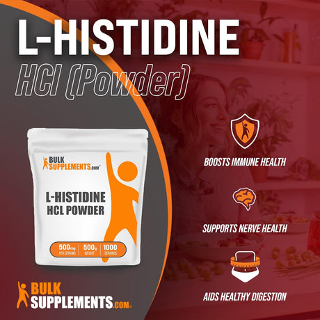 Bulk Supplements L-Histidine HCl Powder 500Gr.