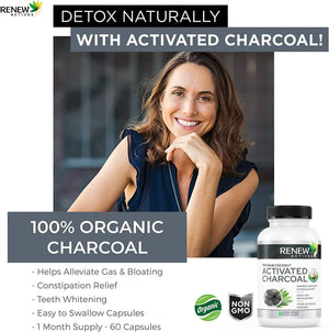RENEW ACTIVES - Renew Actives Activated Charcoal 60 Capsulas - The Red Vitamin MX - Suplementos Alimenticios - {{ shop.shopifyCountryName }}