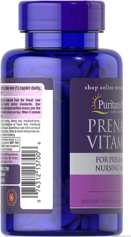 Puritan's Pride Prenatal Vitamins 100 Tabletas