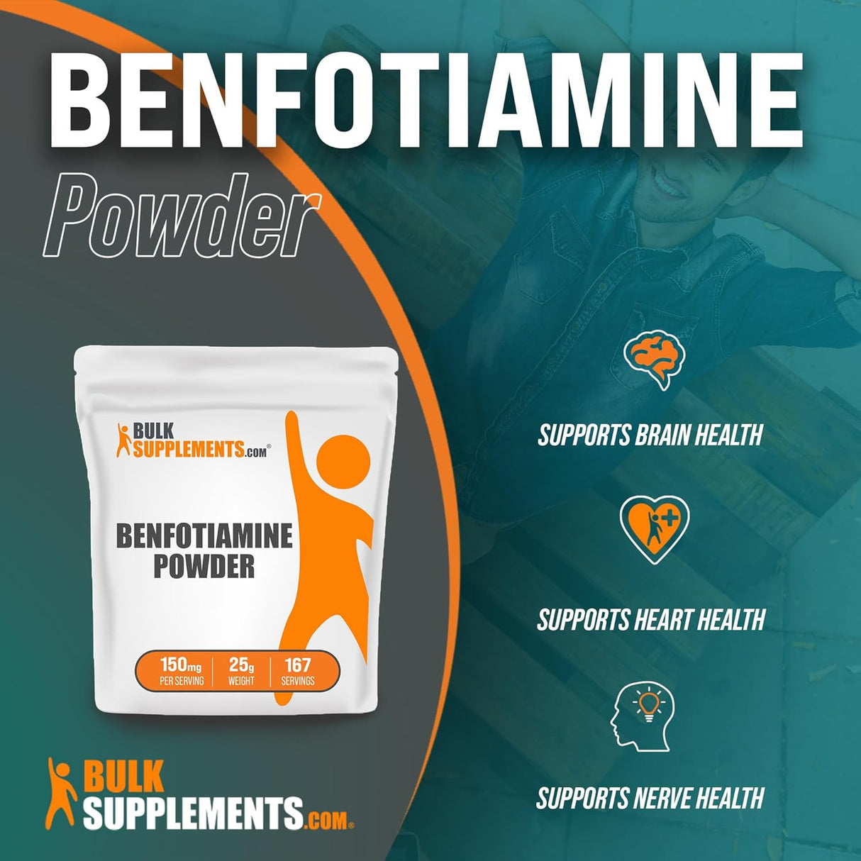 Bulk Supplements Benfotiamine Powder 25Gr.
