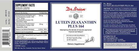Dr. Brian Eye Vitamins Lutein & Zeaxanthin 60 Capsulas