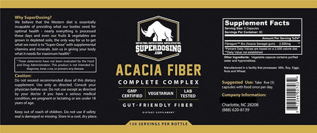 SuperDosing Organic Acacia Senegal Fiber 600 Capsulas