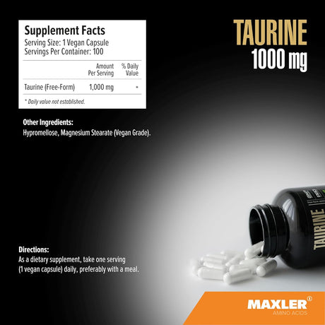Maxler Taurine 1000Mg. 100 Capsulas