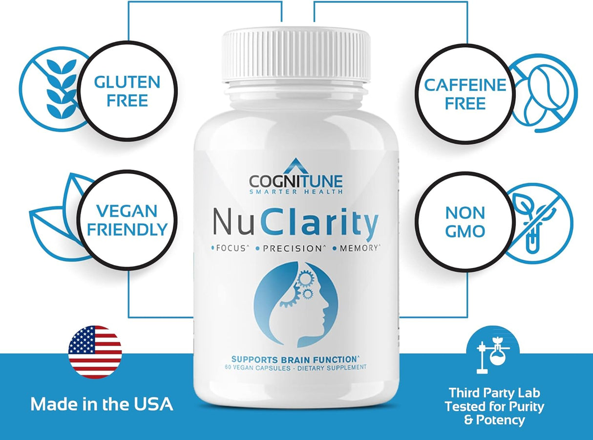 CogniTune NuClarity Premium Nootropic Brain Supplement 60 Capsulas