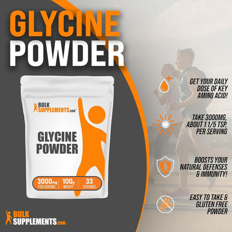 Bulk Supplements Glycine Powder 100Gr.