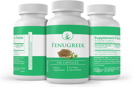 Pure Original Ingredients Fenugreek Seed 100 Capsulas