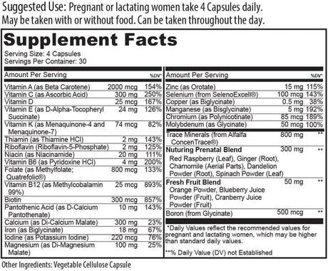 Sprigs Mama Bear Prenatal Vitamins 120 Tabletas